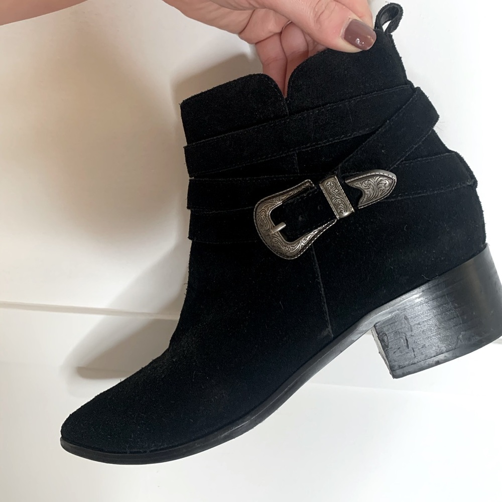 MARC FISHER Black Suede YANDI booties!
